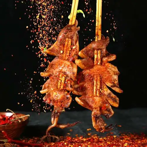 铁板鱿鱼串烧烤专用鲜活冷冻半成品食材海鲜轰炸大鱿鱼涮火锅20串