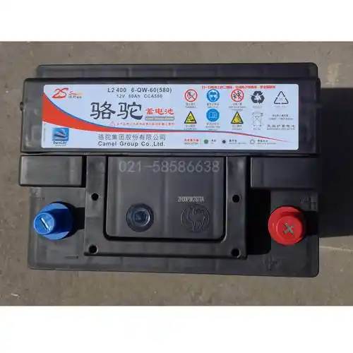camel骆驼l2400汽车启动型电瓶12v60ah维护蓄电池6qw60汽车电瓶