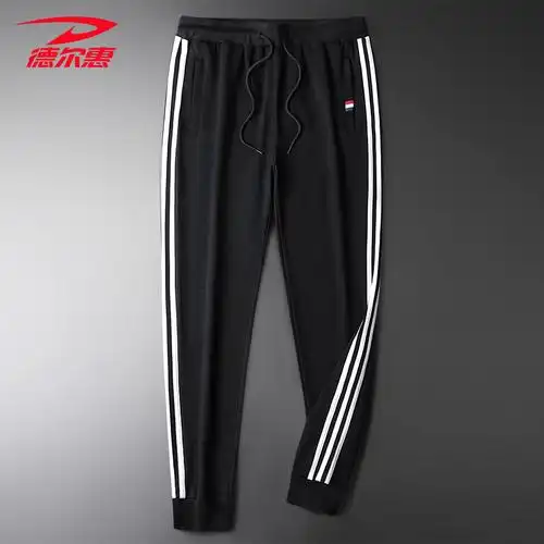 德尔惠纯棉运动裤男春季新款裤子男宽松卫裤休闲裤潮流长裤束脚裤视频