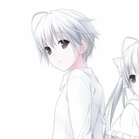 情侣头像动漫白头发蓝衣服的 动漫头像图片大全 -【爱个性】