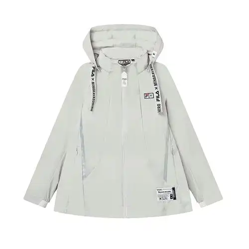 mihara斐乐外套女2022秋季时尚宽松拼接百褶梭织上衣fila