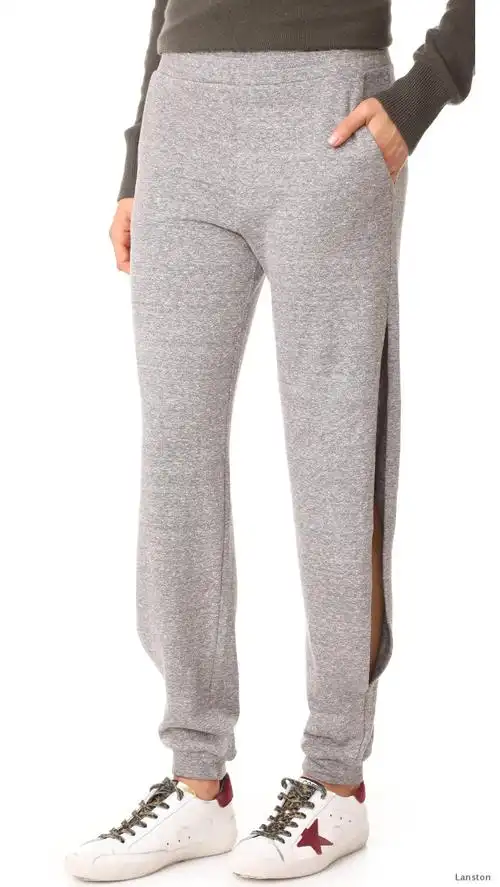 侧面开衩运动裤