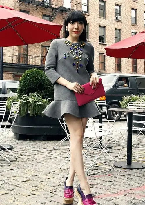 吴莫愁纽约时装周街拍