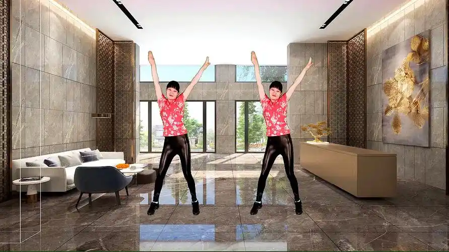 广场舞《多想抱抱你》足不出户在家锻炼,跳支健身操有益身心