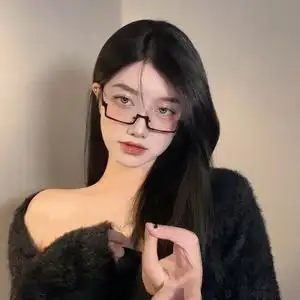 由夏 禁欲系金属半框装饰眼镜架女蹦迪网红无镜片御姐风半截镜框