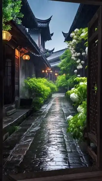 江南的雨分为两种,一种是园林听雨,另一种为古镇烟雨