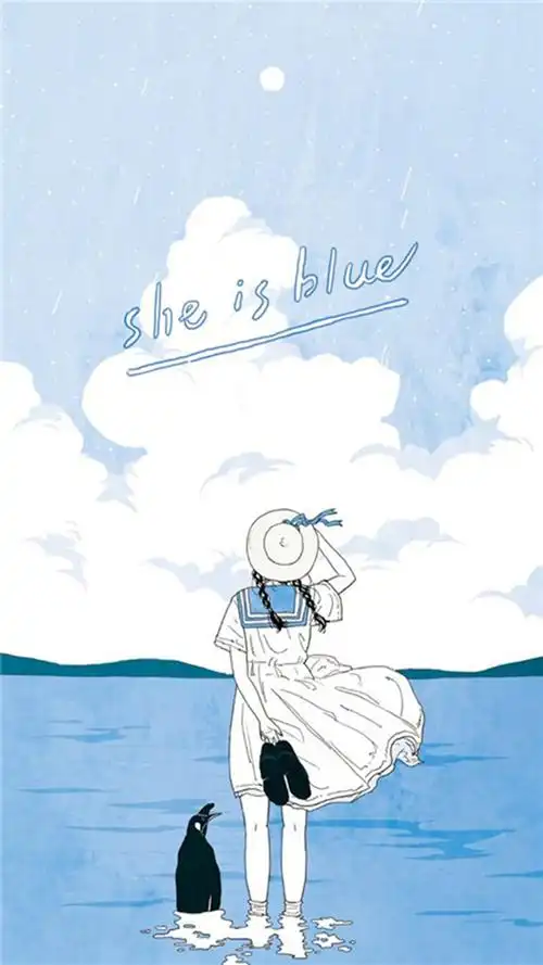 创意手绘插画唯美手机壁纸图片