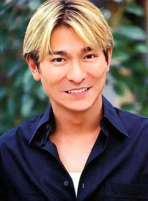 于是就有很多人跟风,可是都学不来刘德华的帅气,他的这款金色中分发型