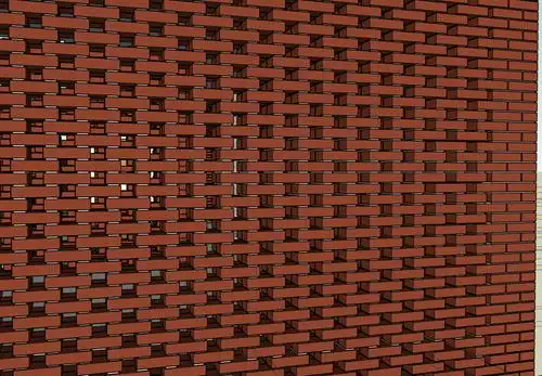 用sketchup建一个墙面为红砖镂空的模型,我应该怎么做呢?