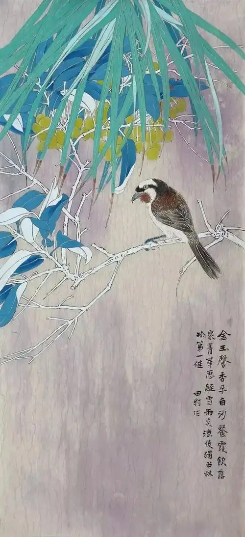 国画天地她的工笔花鸟画质朴而典雅