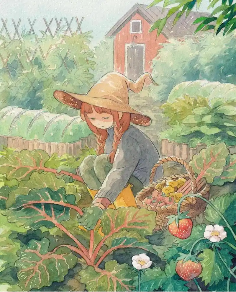 芬兰插画师 heikala的少女插画,线条干 净利落给人轻盈 - 抖音