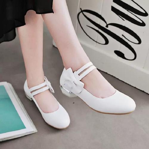 女孩大1015岁公主鞋初中生单鞋表演出低跟中学生皮鞋