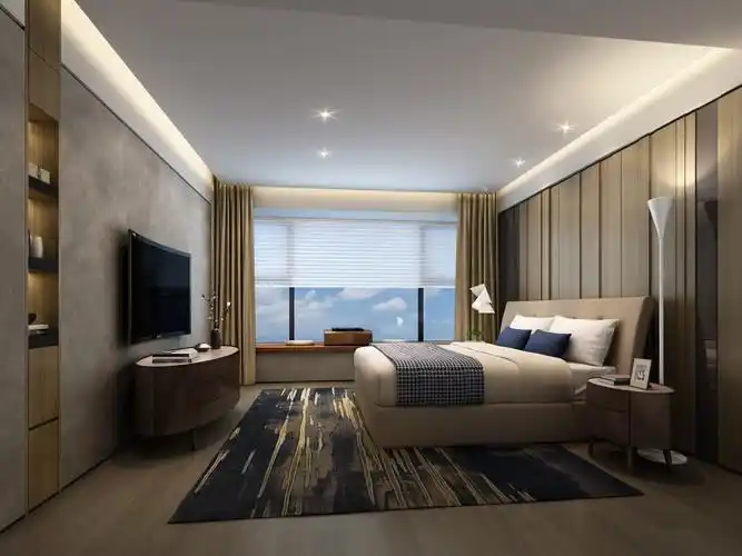 鸿艺源设计案例之华润悦府主卧效果图