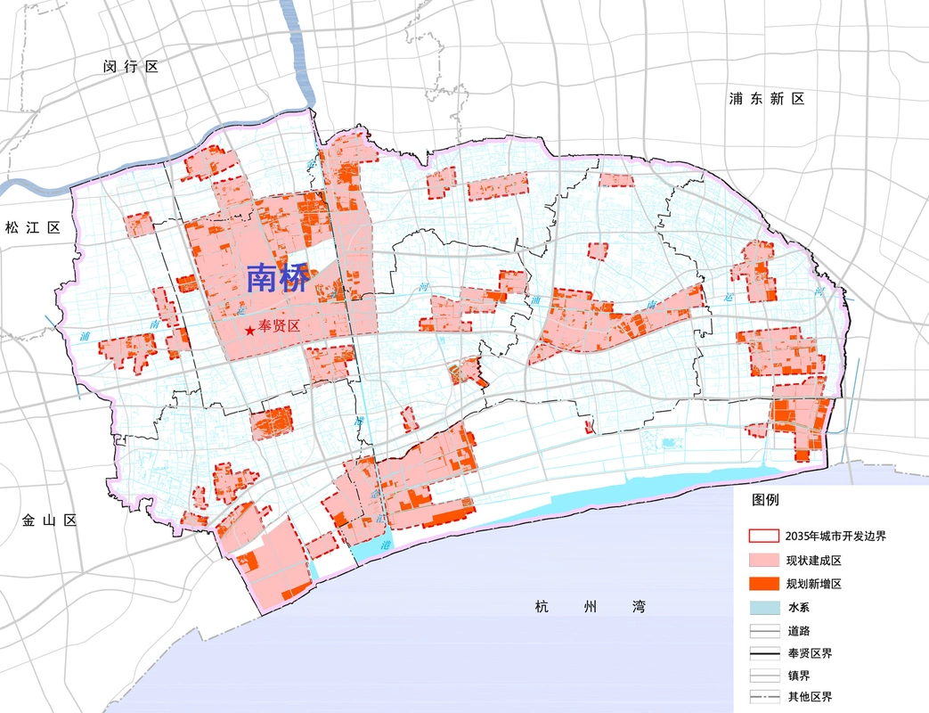 解析上海市奉贤区的发展布局:南桥城区的单中心完全可以服务全区