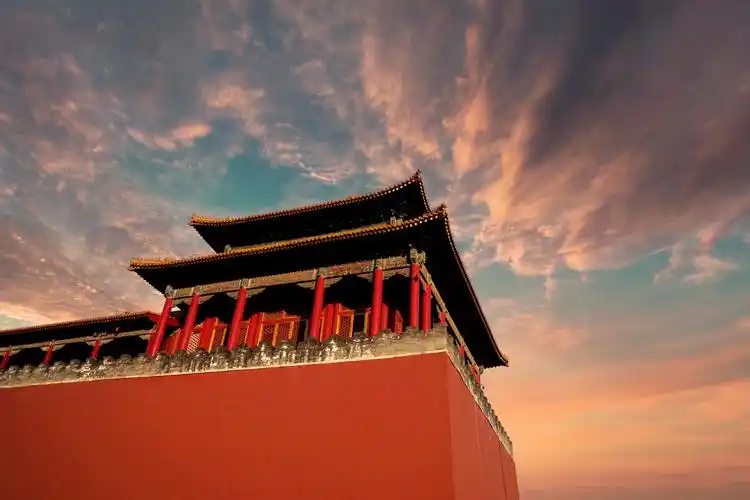 紫禁城在黄昏中唯美摄影图