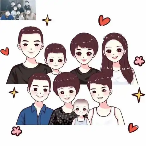 全家福头像,家有儿女,幸福之家微信头像