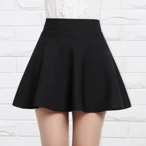 春夏新款韩版半身裙短裙女跳舞裙蓬蓬裙高腰伞裙a字裙百褶裙裙子