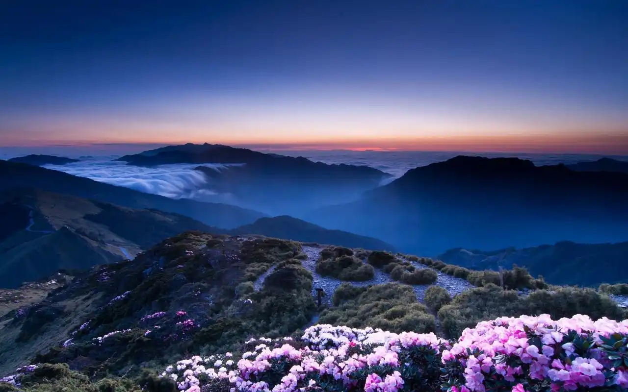 海边黄昏夕阳风光风景桌面壁纸(6)-qq壁纸网