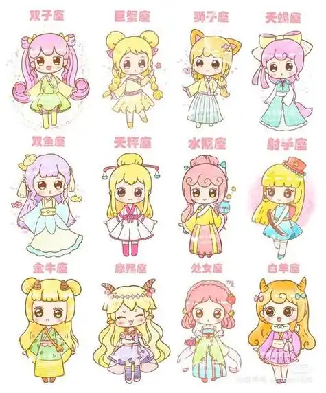 简笔画可爱星座