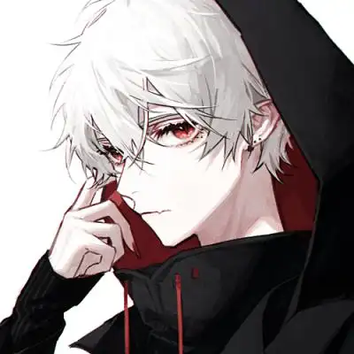 三季 白发赤瞳手绘男头_卡通动漫头像_我要个性网