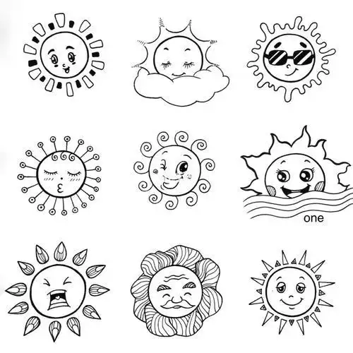 太阳高照简笔画