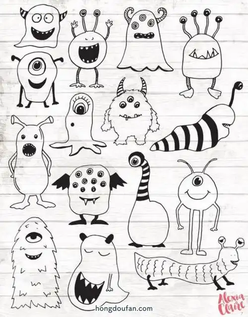 外星人要如何画外星人简笔画大全