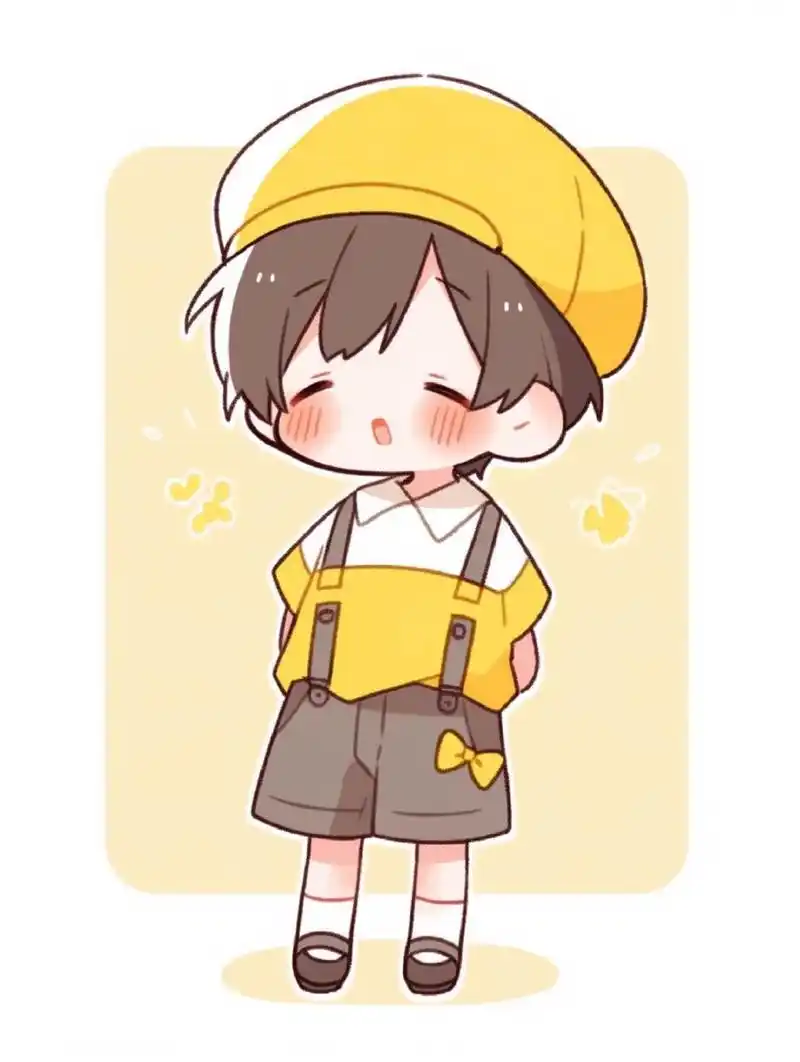 卡通男孩  可爱的酷酷的小子