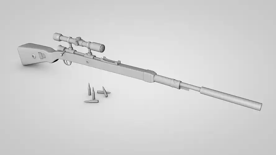 毛瑟98k狙击步枪_乙方设计师-站酷zcool