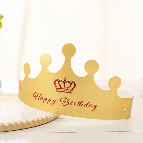 折叠生日帽子网红创意皇冠儿童成人蛋糕帽生日派对帽装饰独立包装
