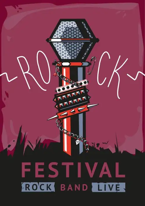 矢量摇滚音乐海报