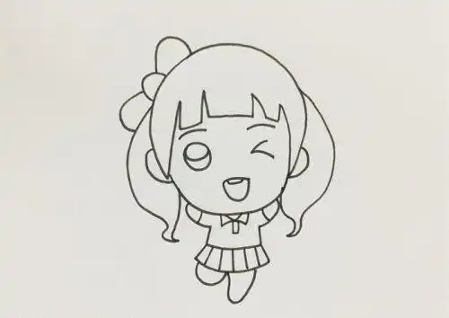 动漫二次元可爱小女孩简笔画画法图解软萌可爱小女孩简笔画怎么画
