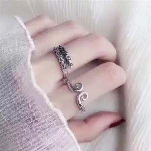 爱你一万年戒指925纯银