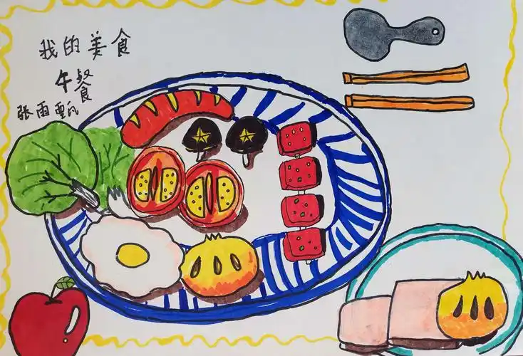 2020年艺馨美术学校名仕综提班6轮作品《舌尖上的美食》