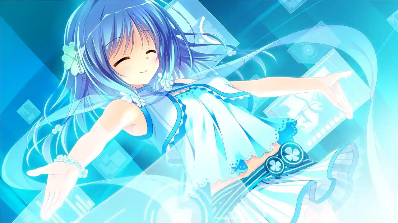 精美动漫手机壁纸:可爱顽皮小迷妹,灵魂伴侣