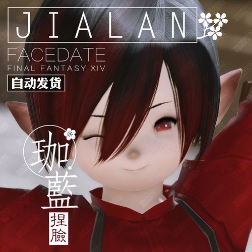 【珈蓝】最终幻想14 ff14捏脸数据脸型 拉拉菲尔族男 公肥 红灿