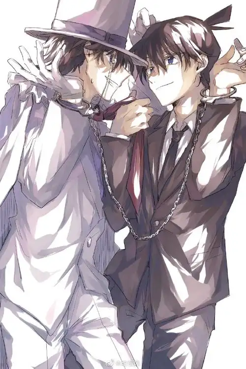 名侦探柯南##怪盗基德#工藤新一和怪盗基德的同框p:79719602