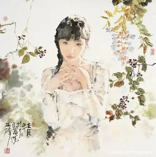 王伟写意国画人物,造型笔墨功夫非常了得