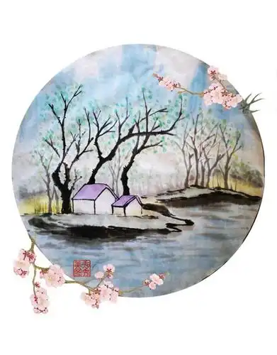 一幅小画《春》绘画过程介绍