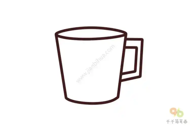 水杯简笔画步骤图