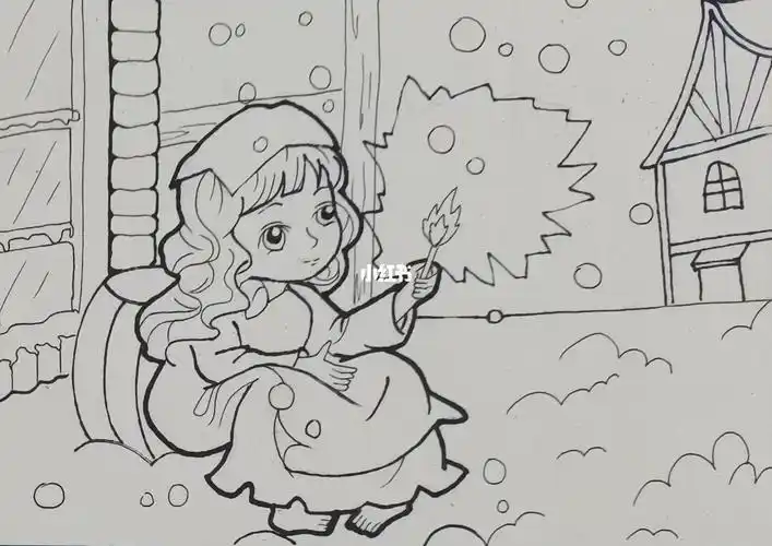 卖火柴的小女孩怎么画简笔画