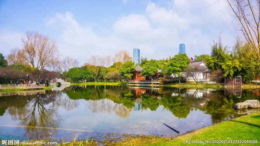 公园水景图片