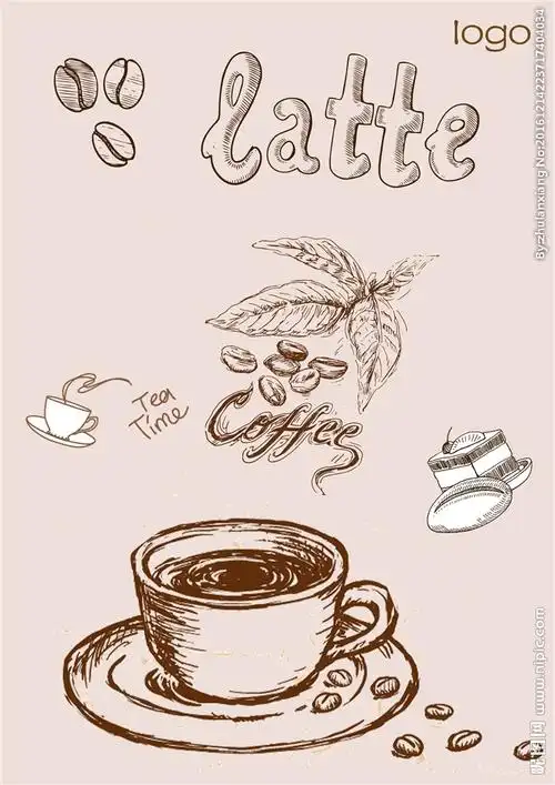 手绘咖啡海报设计图__海报设计_广告设计_设计图库_昵图网nipic.com
