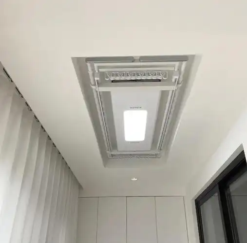 阳台吊顶,怎么装晾衣架?