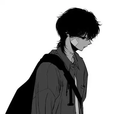 优质动漫男头像黑白高清图片114张_男生动漫头像_头像屋