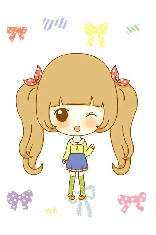 卡通萌萌小女孩简笔画 超萌卡通小女孩简笔画