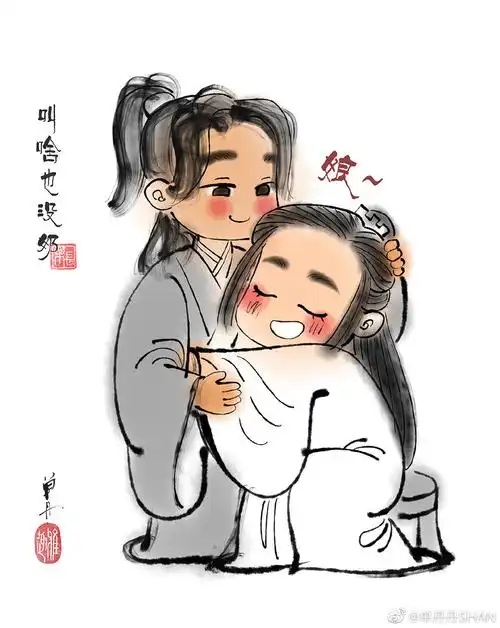 分享一组温客行&周子舒漫画,画风超可爱