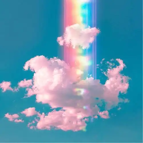 炫酷潮流彩虹头像图片