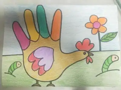 儿童画 手指 手掌