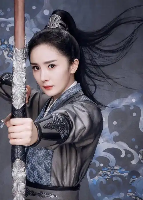 明星古装高马尾造型女侠范儿十足