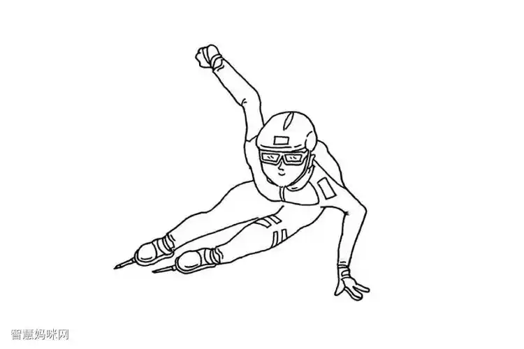 体育人物简笔画2022冬奥体育项目简笔画
